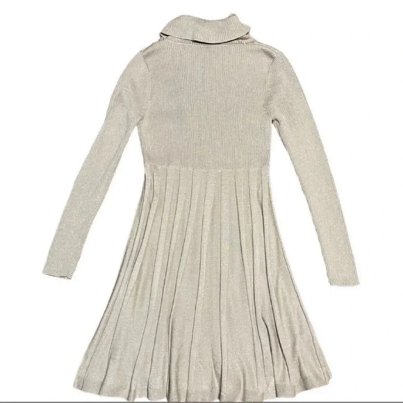 Calvin Klein Beige Knit Long Sleeves Dress Size PM - Picture 3 of 4